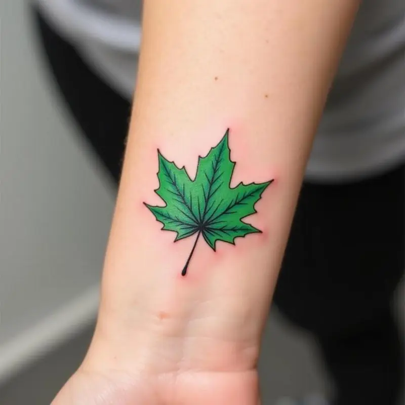 female wood element tattoo
