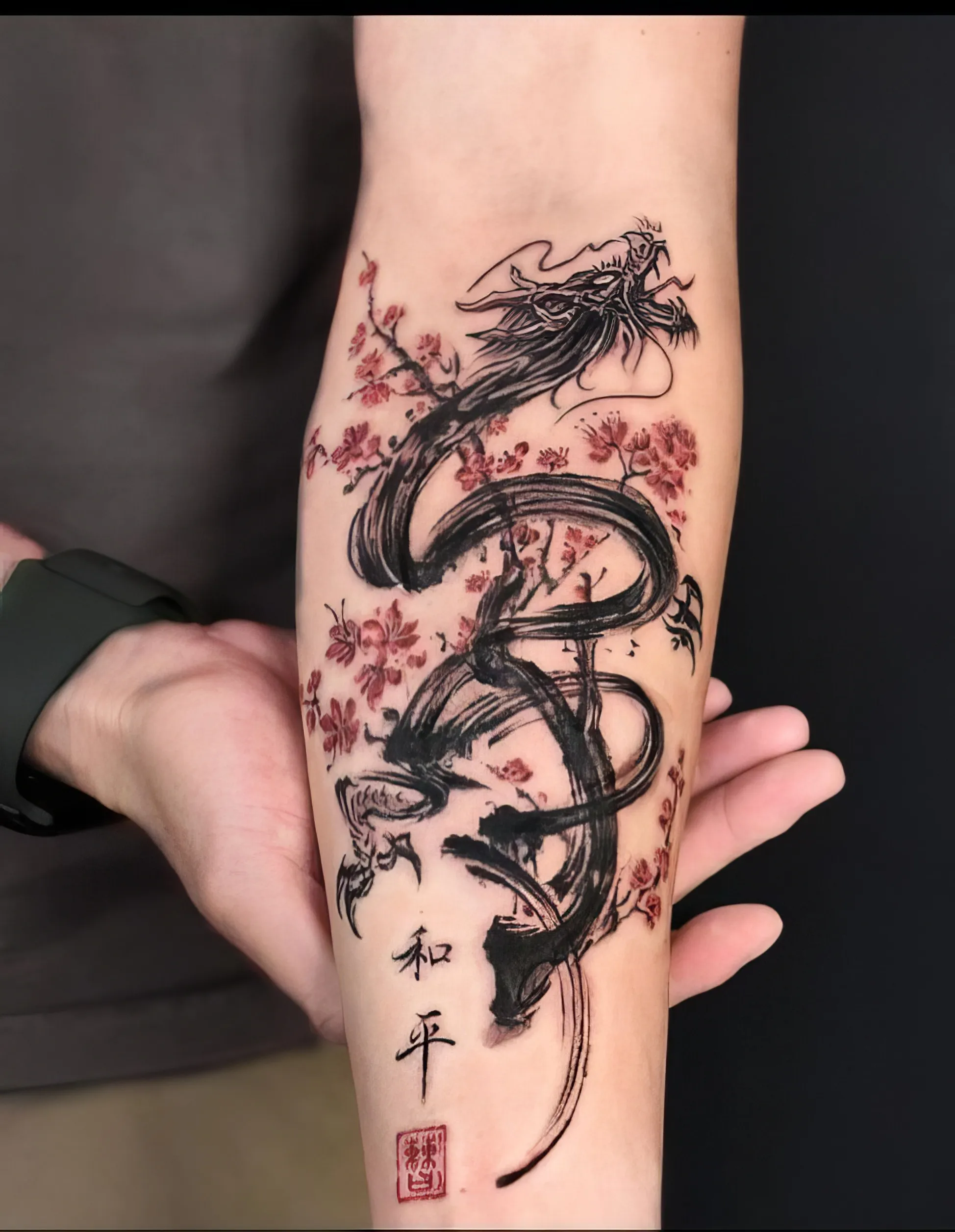 full arm dragon tattoo