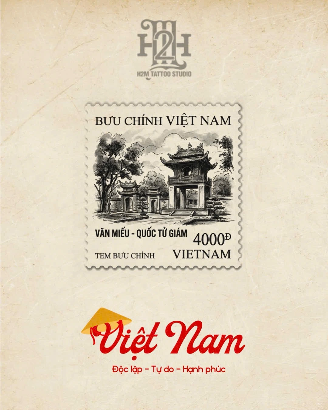 Hanoi Landmark Tattoo - H2M Tattoo Studio