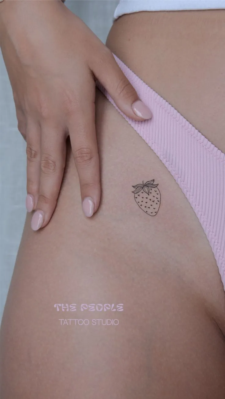 Make a powerful statement with less; minimalist hip tattoos offer a modern, sophisticated touch for the understated collector.