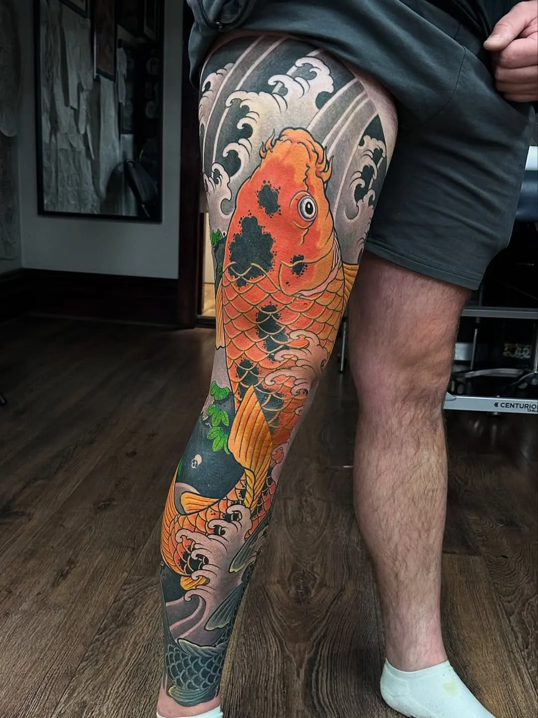 Full leg sleeve with Koi