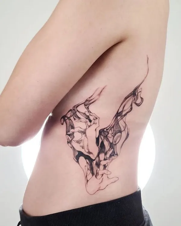 Your ribcage serves as a vast, intimate canvas, perfect for hosting deeply personal and meaningful art.