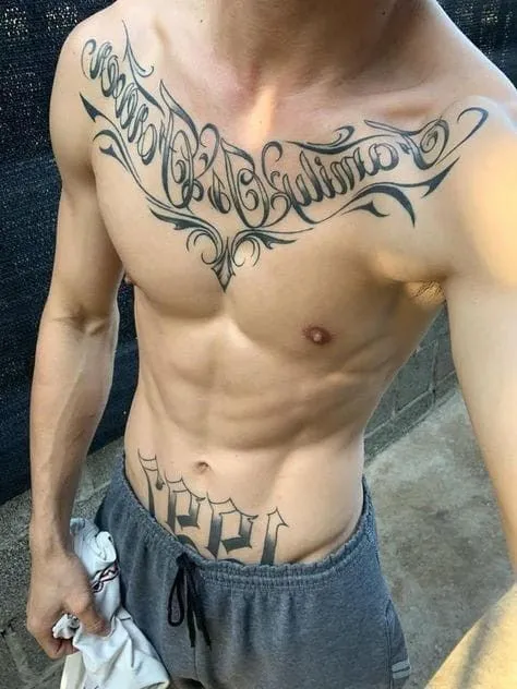 An Expansive Full-Chest Composition That Blends the Sternum Area with Surrounding Anatomy.