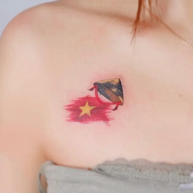 Vietnam flag tattoo