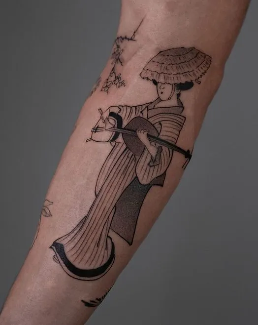 Vietnamese lady tattoo on forearm