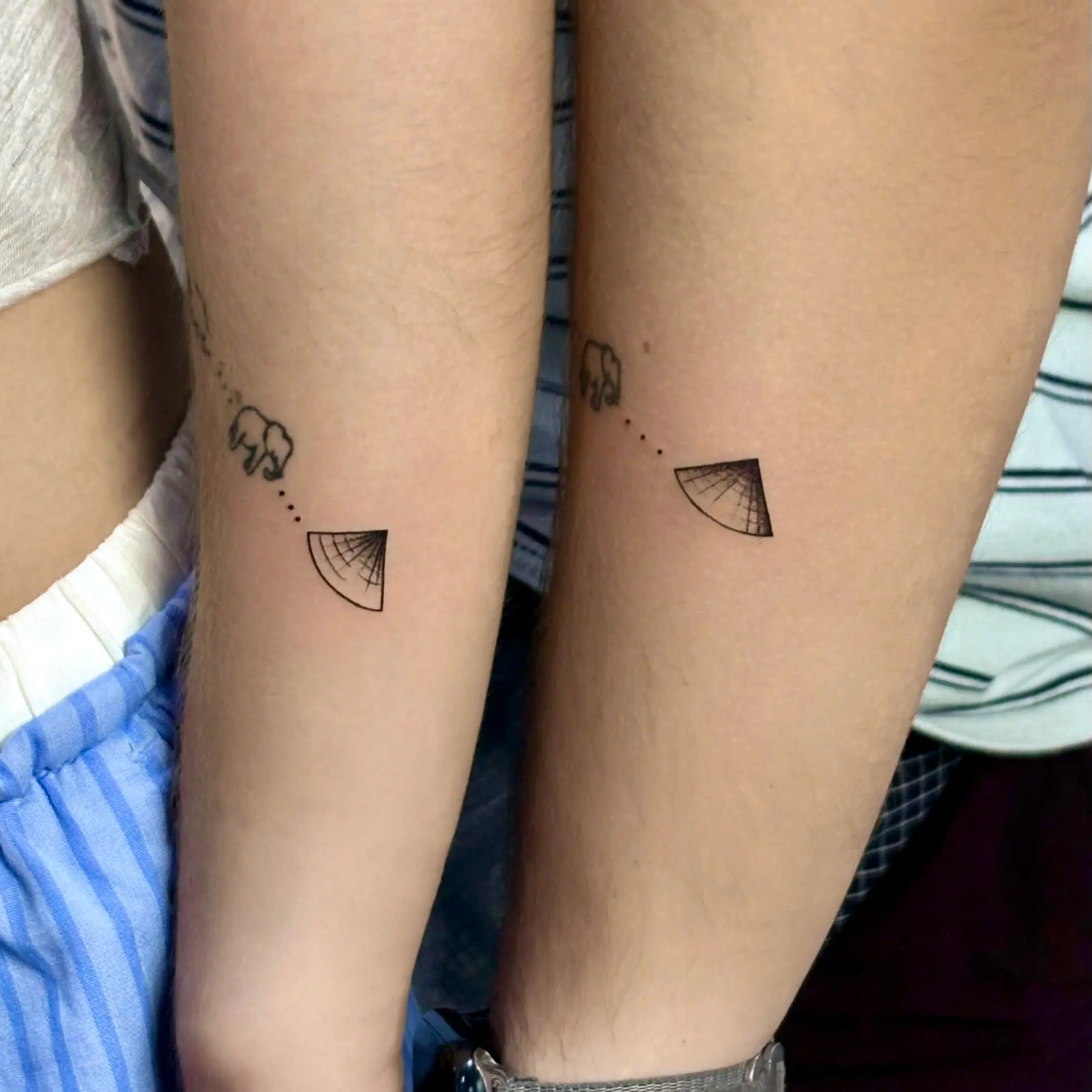 Vietnamese conical hat tattoo in fine line outline style – cultural and minimal