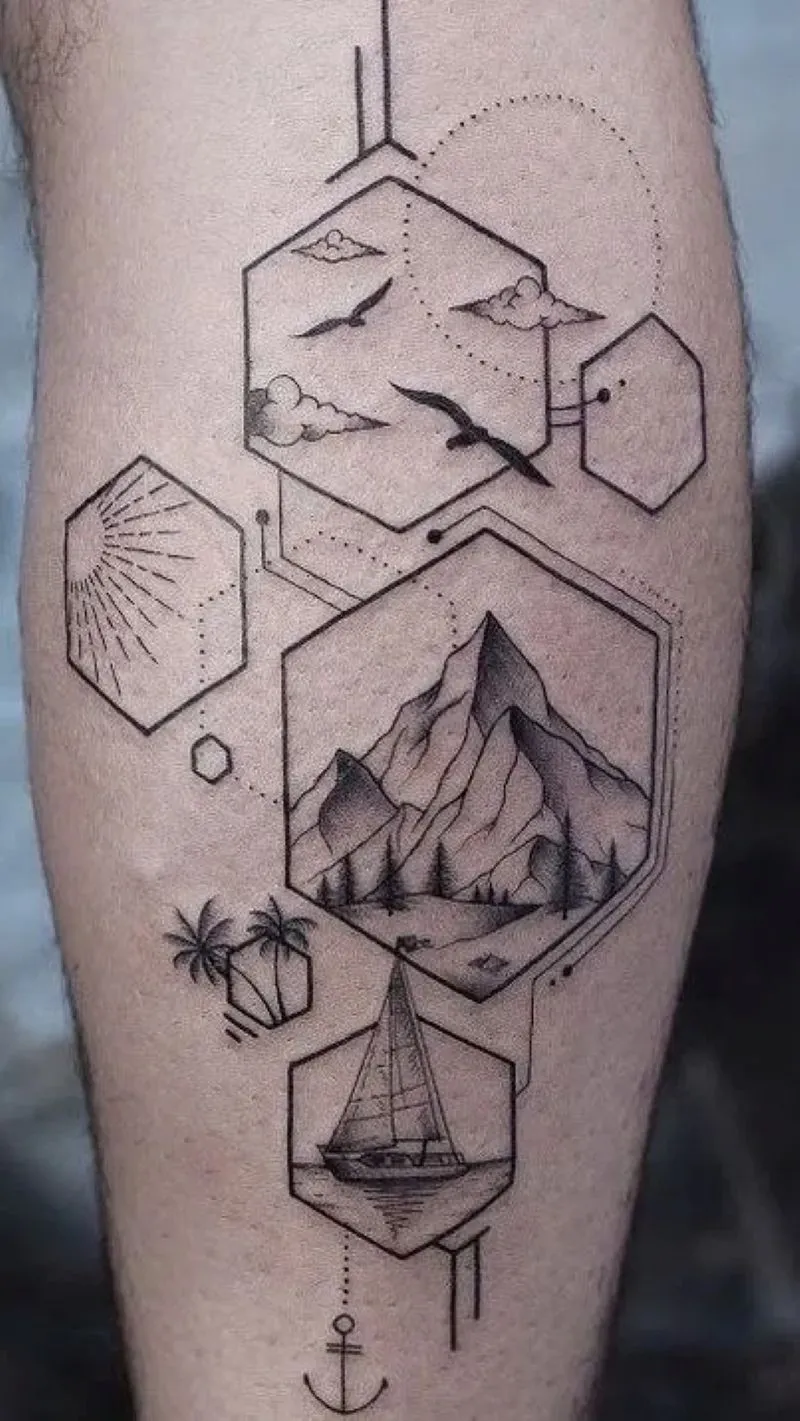 Hình Xăm Phong Cảnh Việt Nam