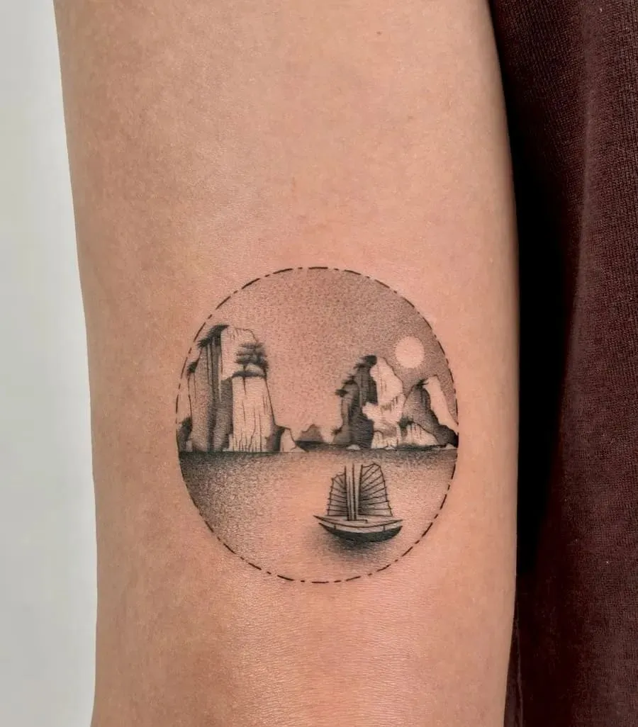 Hình Xăm Phong Cảnh Việt Nam