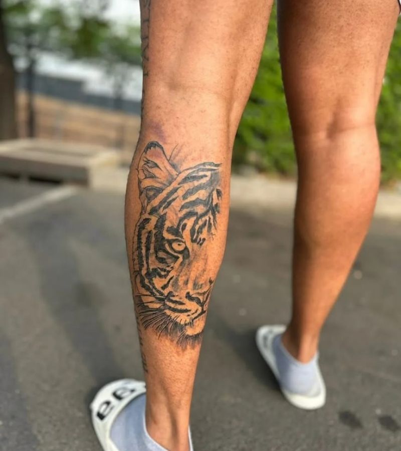 calf tattoos for men