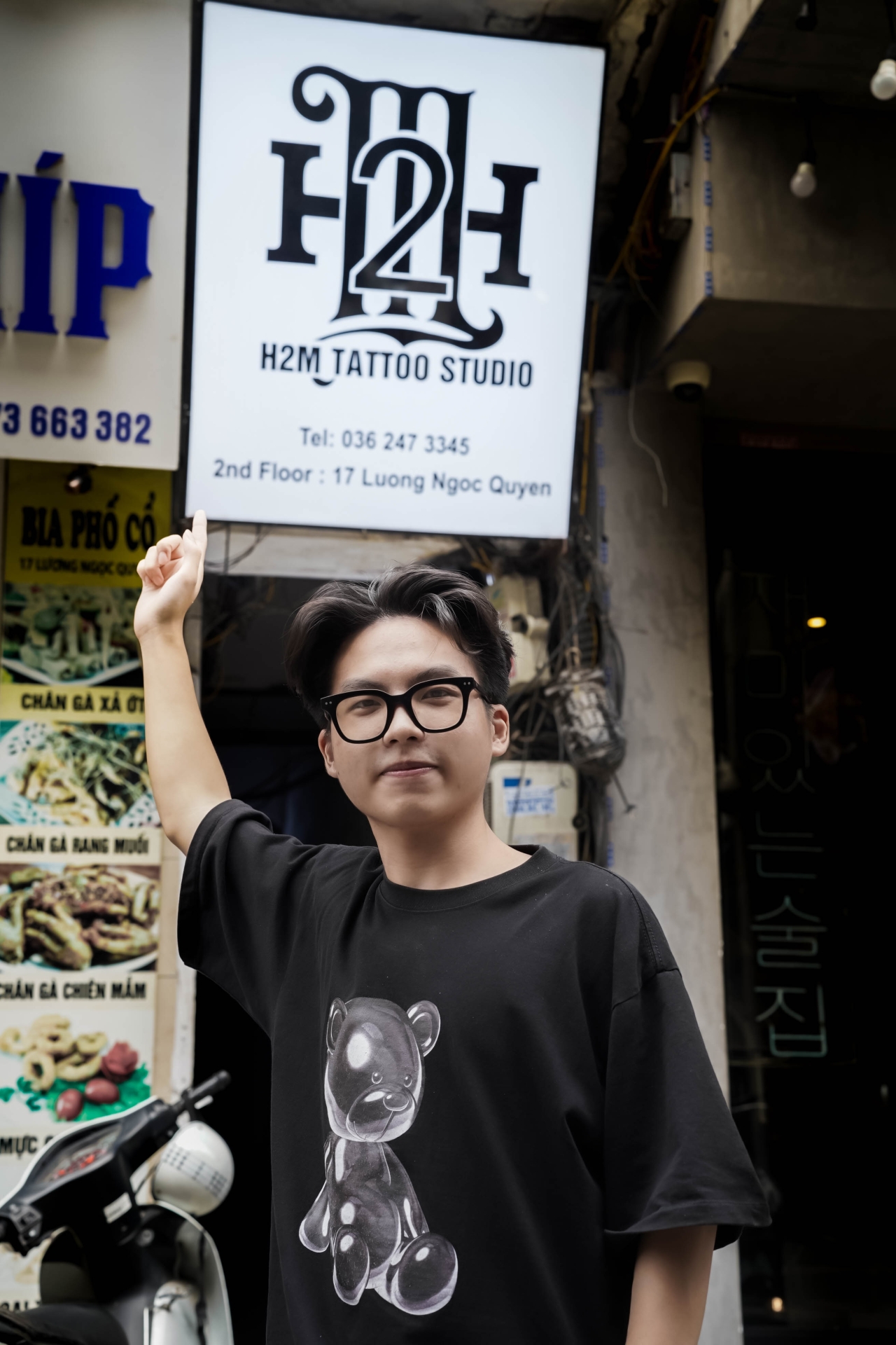 family tattoo of 4 people