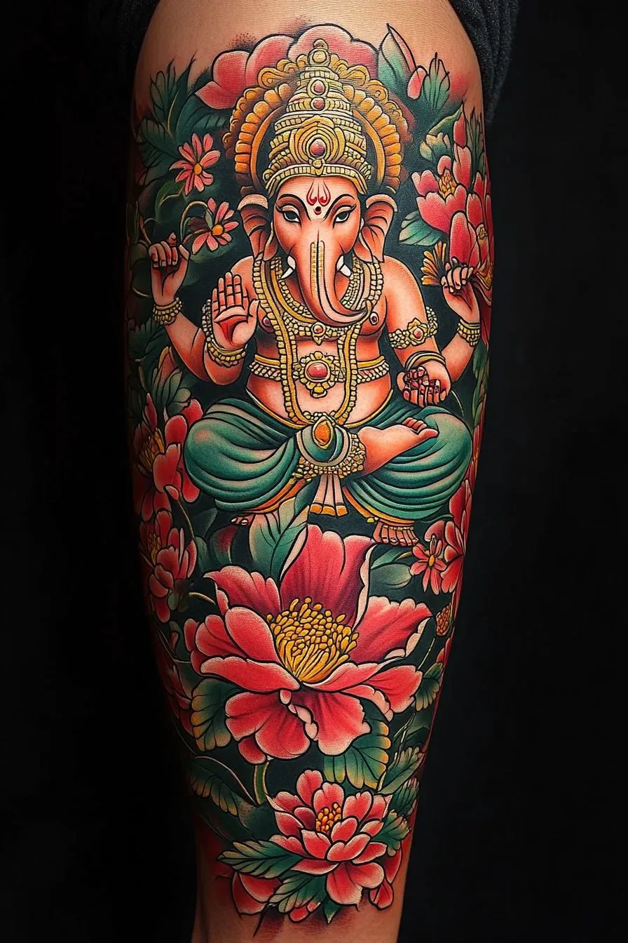H&igrave;nh xăm thần Ganesh