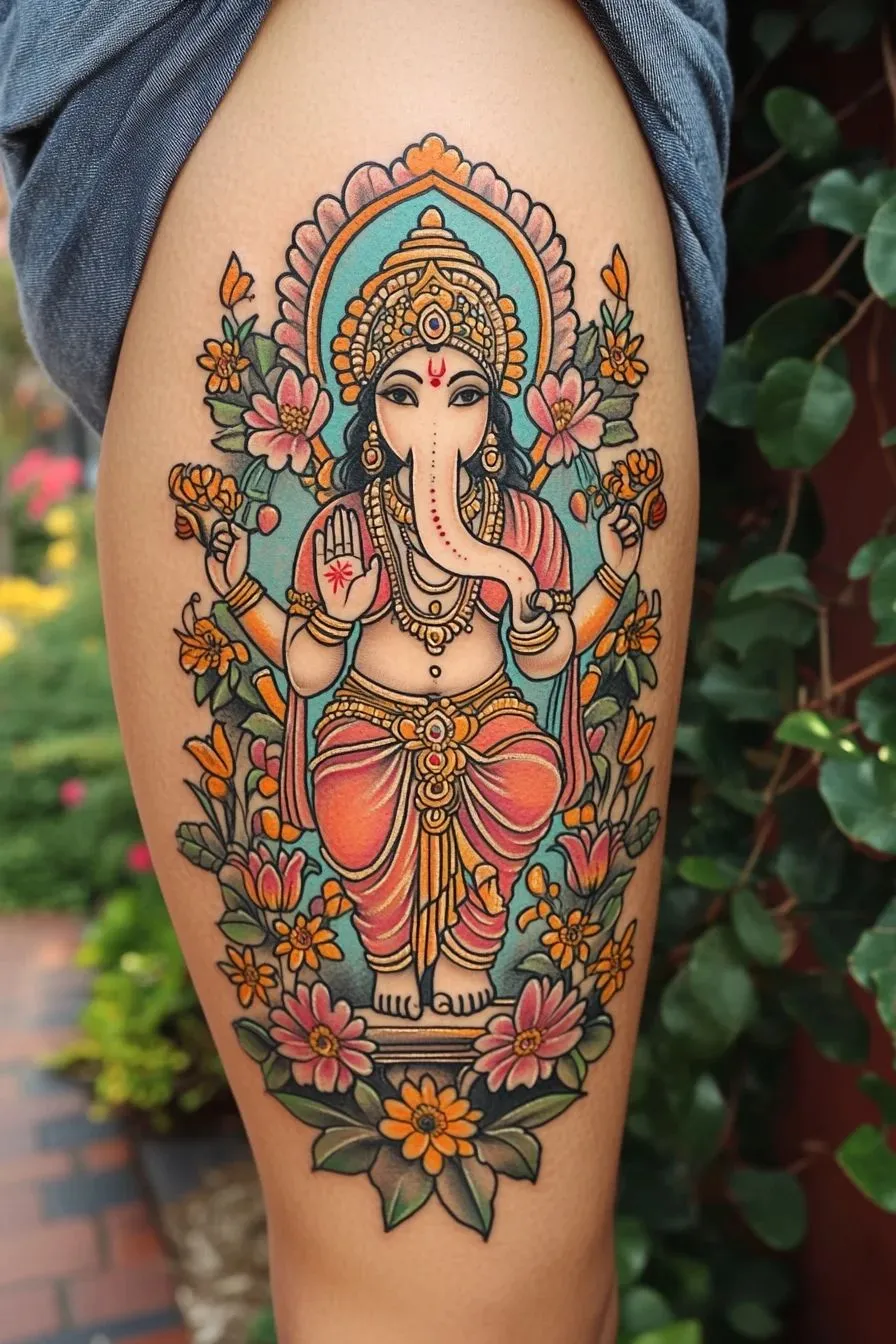 H&igrave;nh xăm thần Ganesh