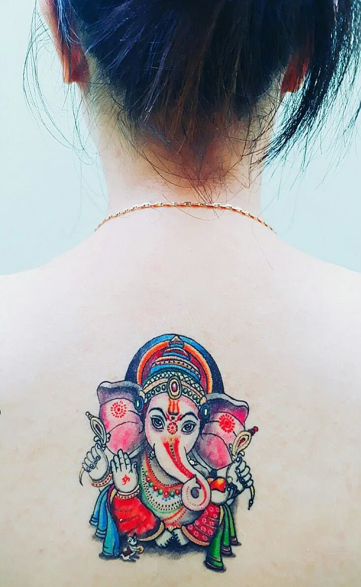 H&igrave;nh xăm thần Ganesh