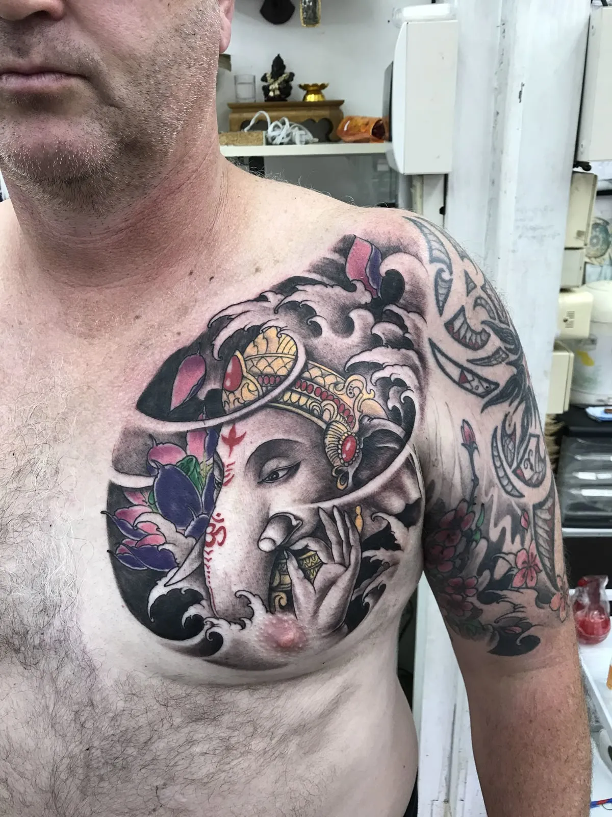 H&igrave;nh xăm thần Ganesh