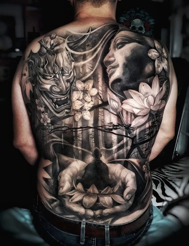 Buddha Tattoos Full Back