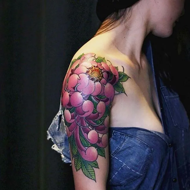 japanese chrysanthemum flower tattoo