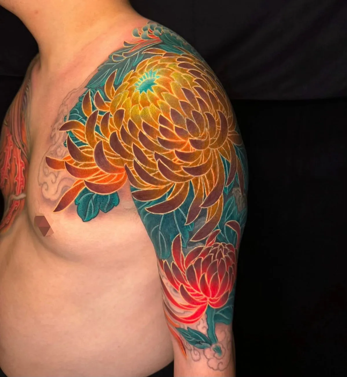 japanese chrysanthemum flower tattoo