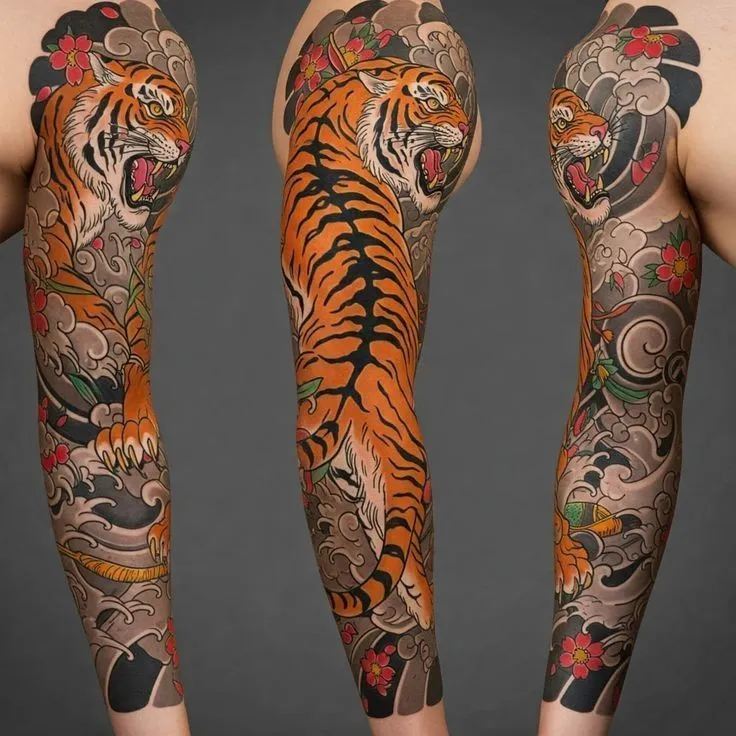 Top 4 most Japanese Tiger Tattoos beautiful design styles.