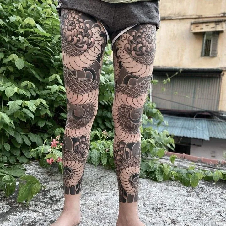 5+ Iconic Style in Leg Japanese Tattoos to Represent Your Strength