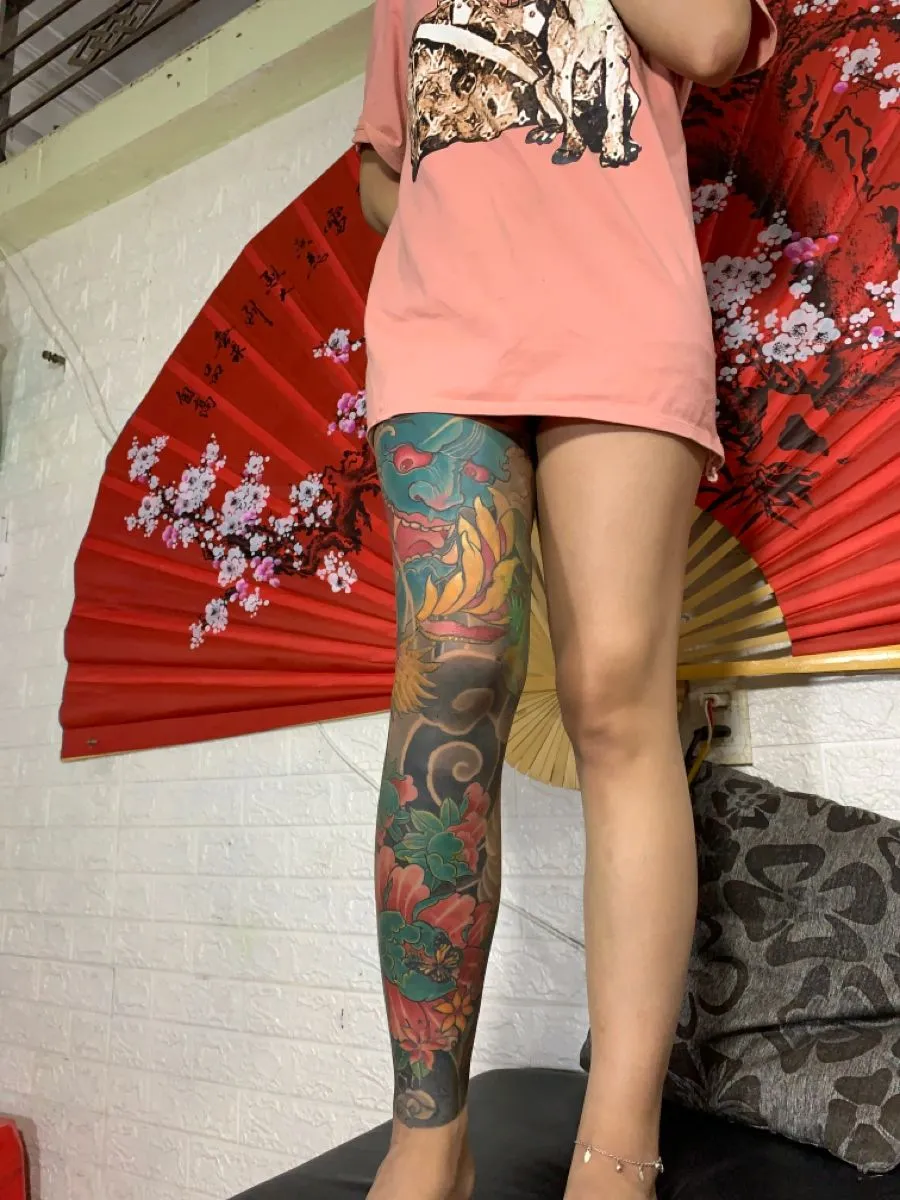 5+ Iconic Style in Leg Japanese Tattoos to Represent Your Strength