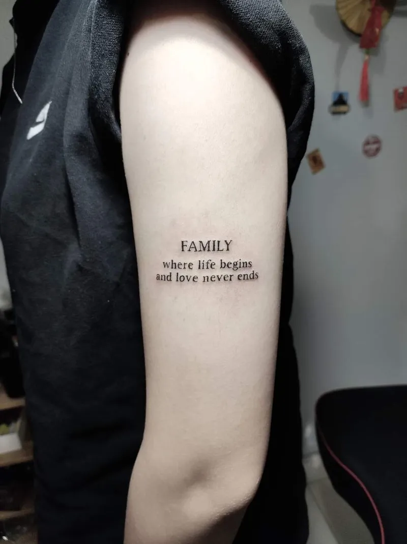 meaningful family quote tattoo