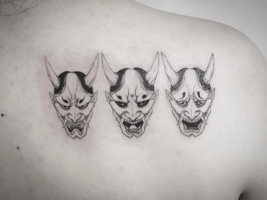 Top 20+ Mini Demon Face Tattoo Designs: Subtle Protective Symbols and Embrace of Feminine Strength
