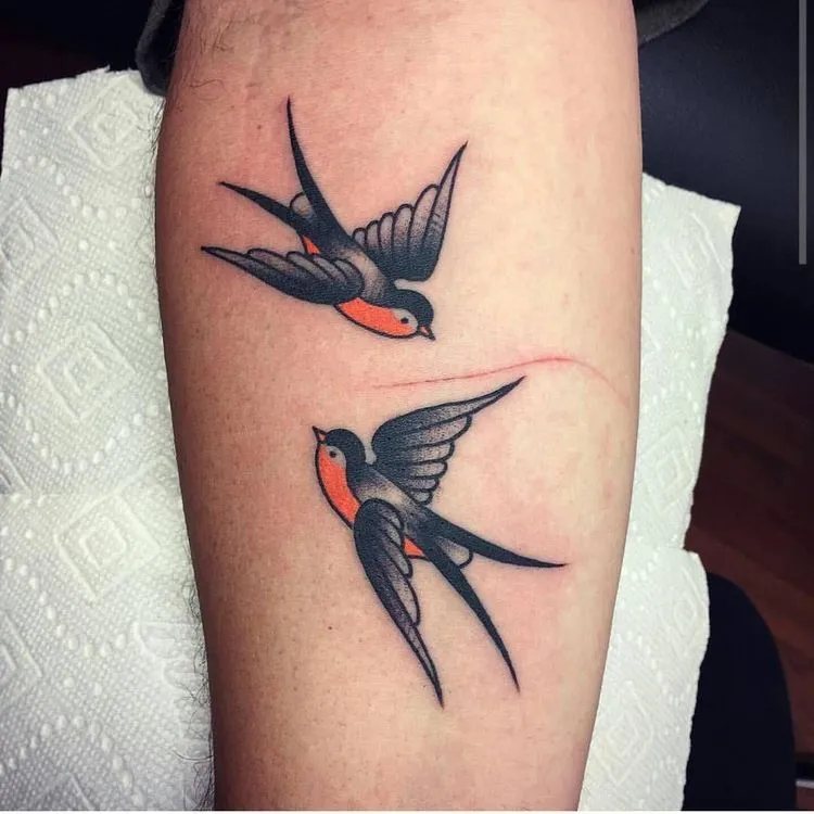 old school bird tattoo