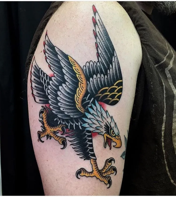 old school bird tattoo