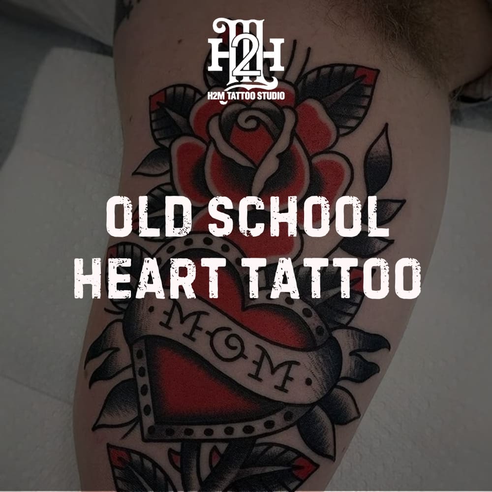 Old School Heart Tattoo