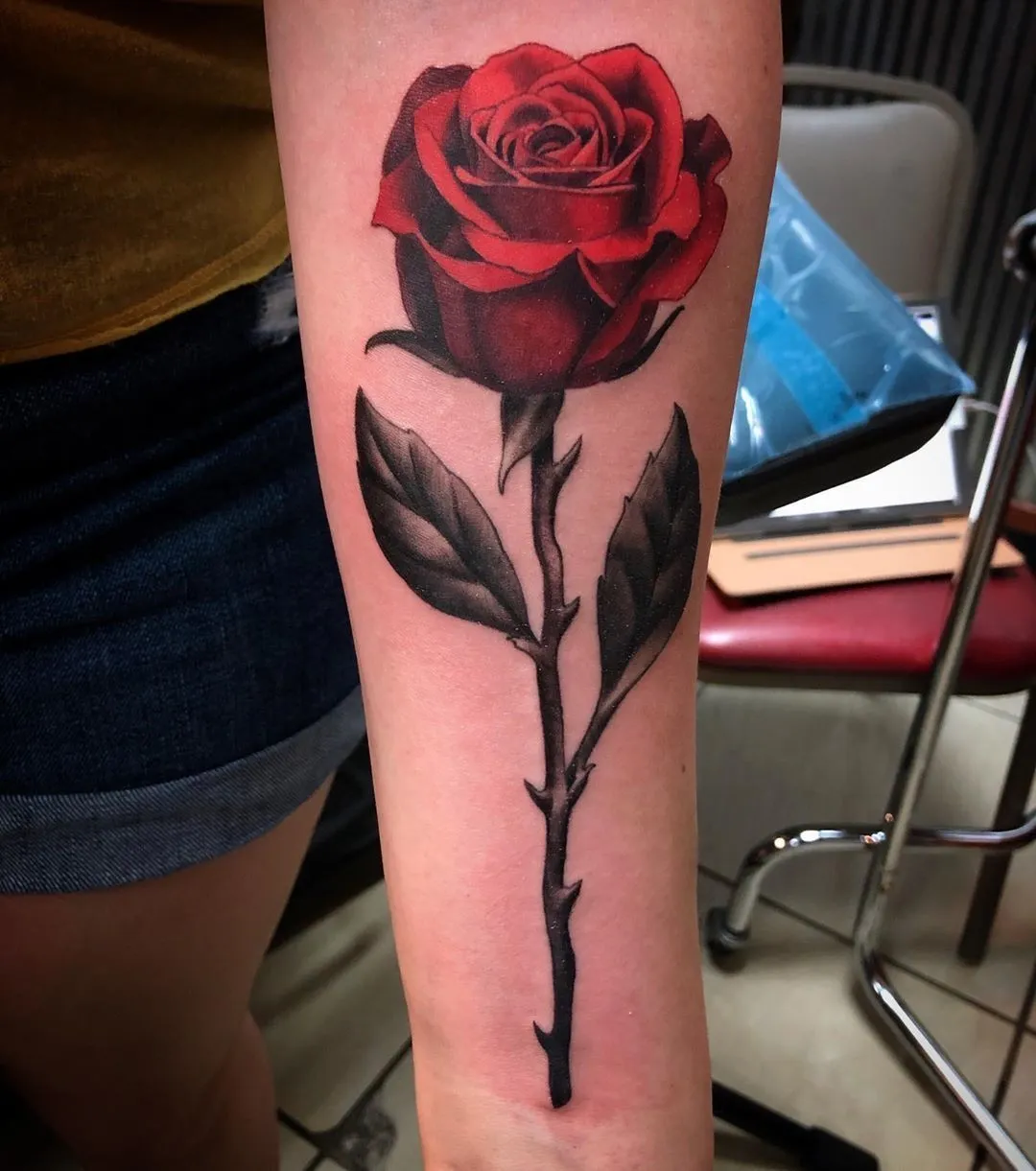 old school rose tattoo