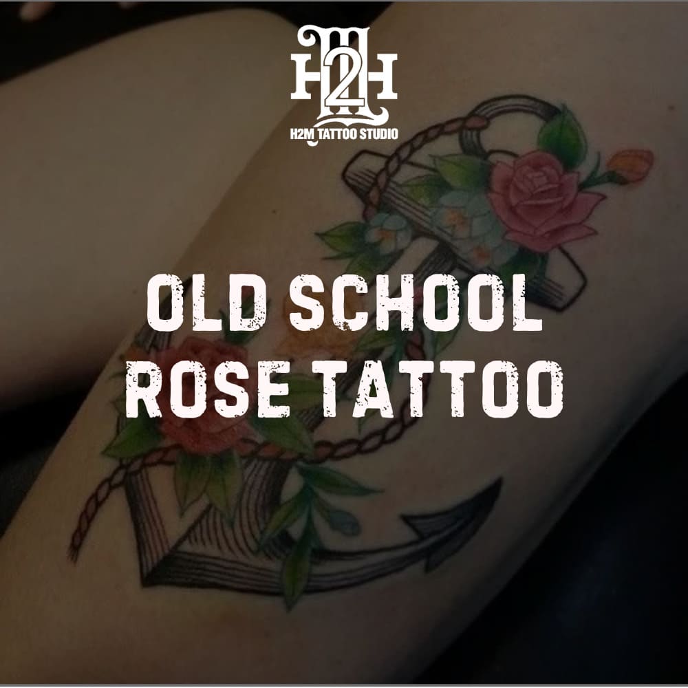 Old School Rose Tattoo