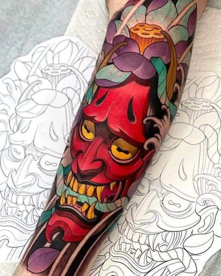 Top 20+ Oni Tattoo Designs Powerful Protective Symbols