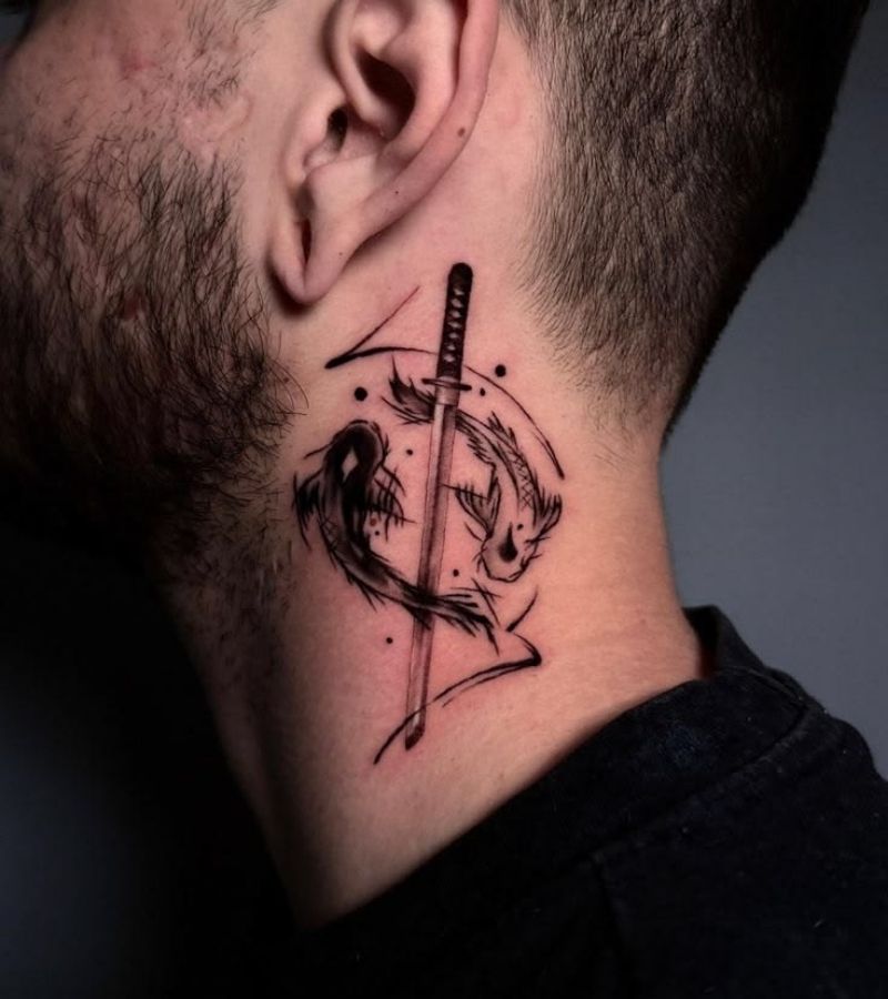 side neck tattoos male