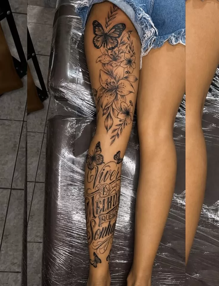 15+ Sleeve Tattoos Leg For Women: Captivating Designs