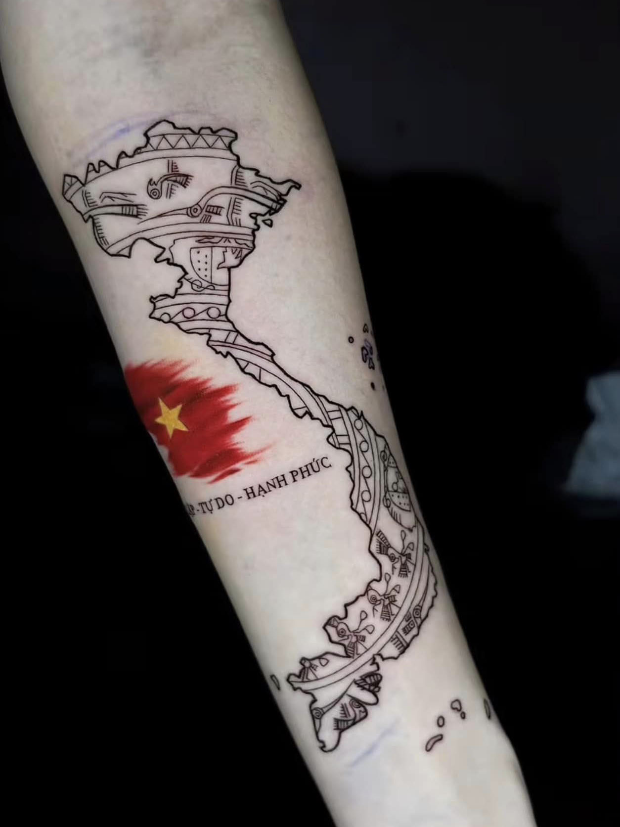 vietnam independence tattoo ideas vietnam map
