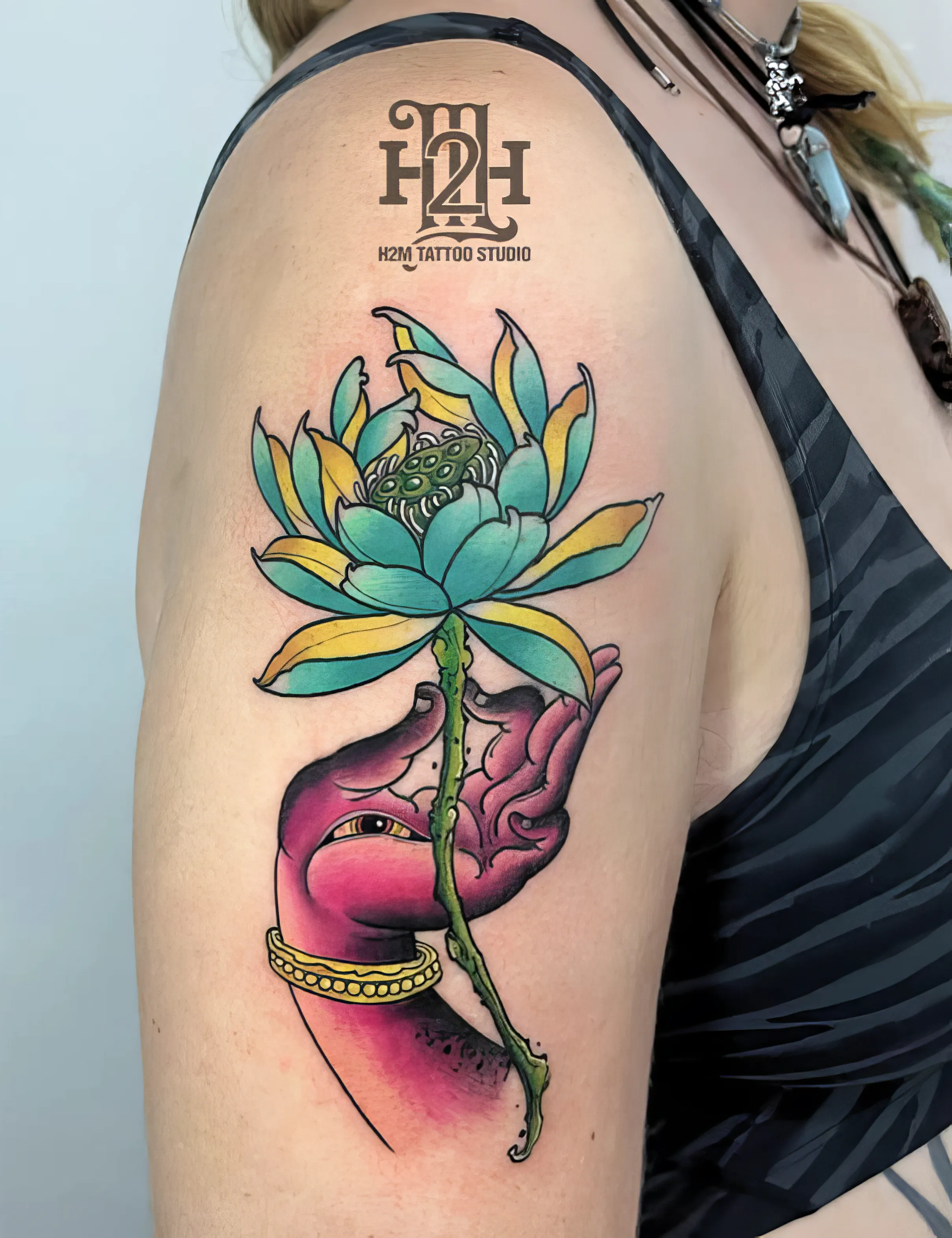 lotus flower vietnamese tattoo design