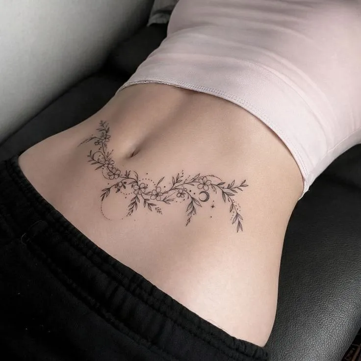20+ Thiết Kế Hình Xăm Bụng Dưới Nữ | H2M Tattoo Studio