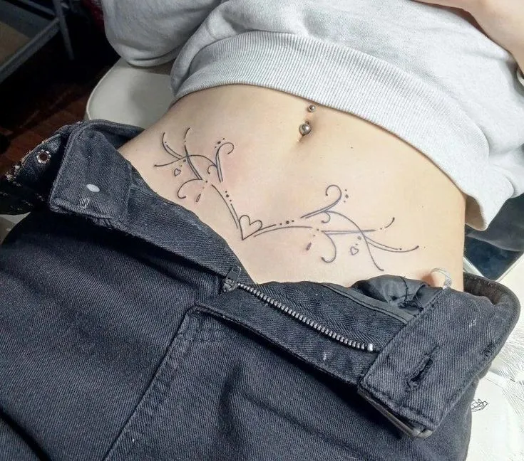 20+ Thiết Kế Hình Xăm Bụng Dưới Nữ | H2M Tattoo Studio