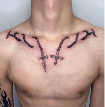 Collarbone Tattoos Men: Placement Guide, Pain & Designs