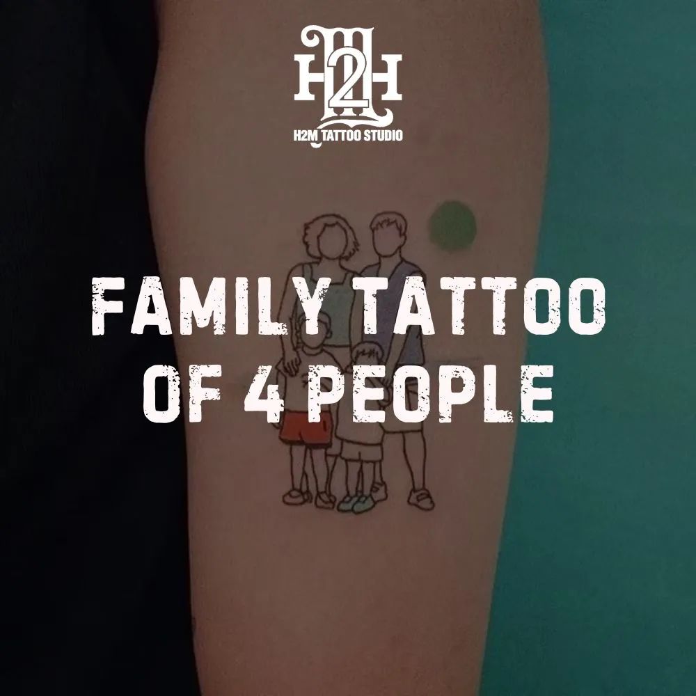10+ Mẫu Hình Xăm Gia Đình 4 Người Đẹp, Ý Nghĩa