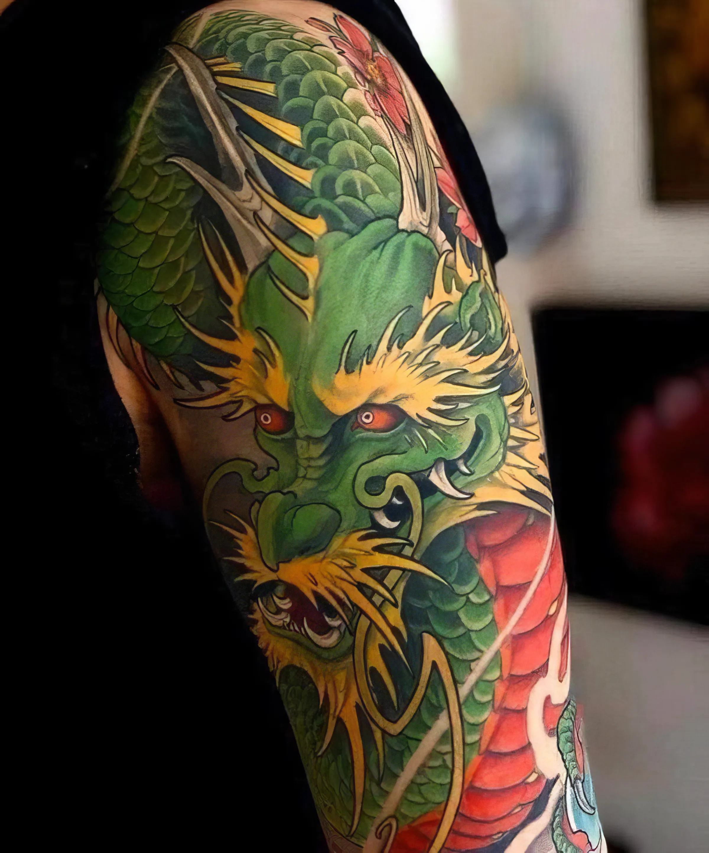Top 20 Full Arm Dragon Tattoo Ideas With Stunning Designs