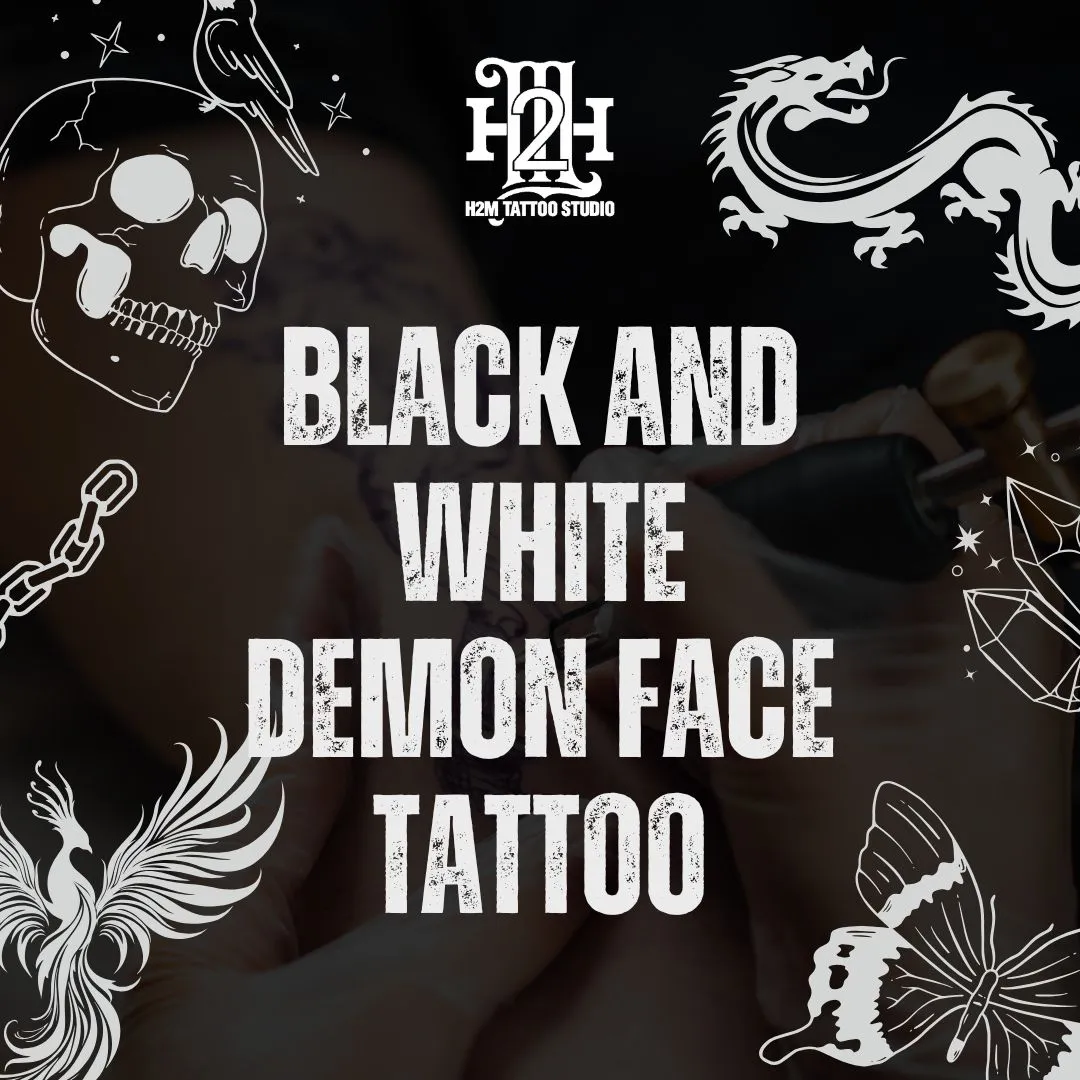 7+ Best Black And White Demon Face Tattoo Designs For 2026