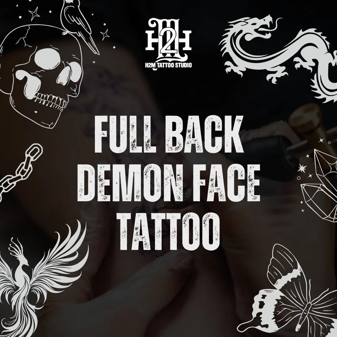 8+ Iconic Combinations for a Full Back Demon Face Tattoo