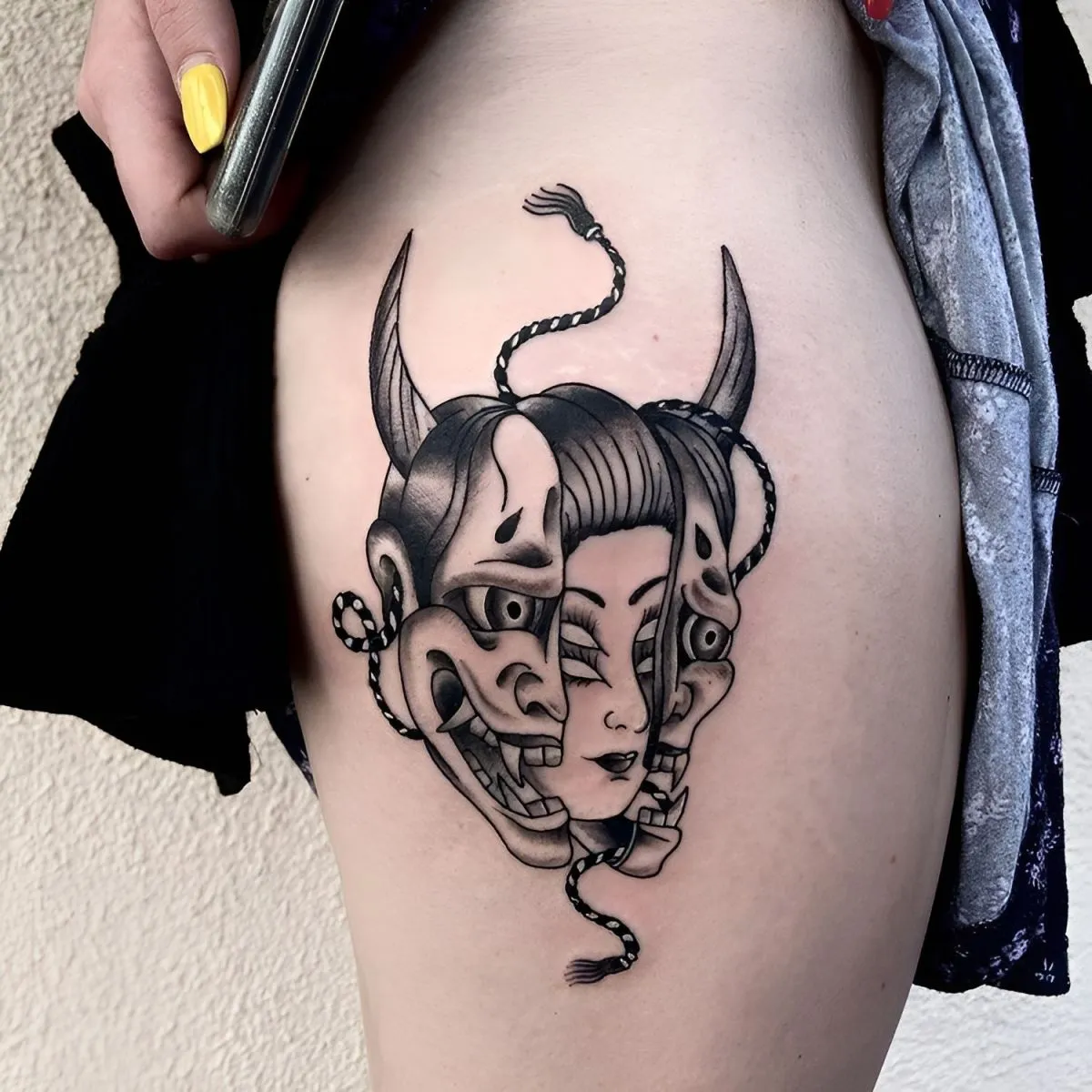 5+ Styles Of Evil Face Tattoo To Ignite Your Inspiration