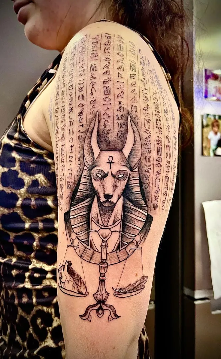 6+ Mẫu Hình Xăm Thần Ai Cập Anubis Độc Đáo 2026
