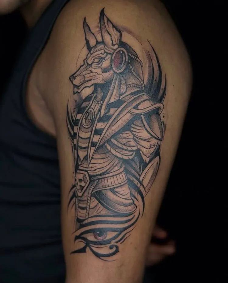 6+ Mẫu Hình Xăm Thần Ai Cập Anubis Độc Đáo 2026