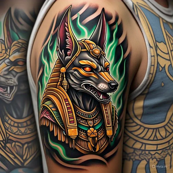 6+ Mẫu Hình Xăm Thần Ai Cập Anubis Độc Đáo 2026