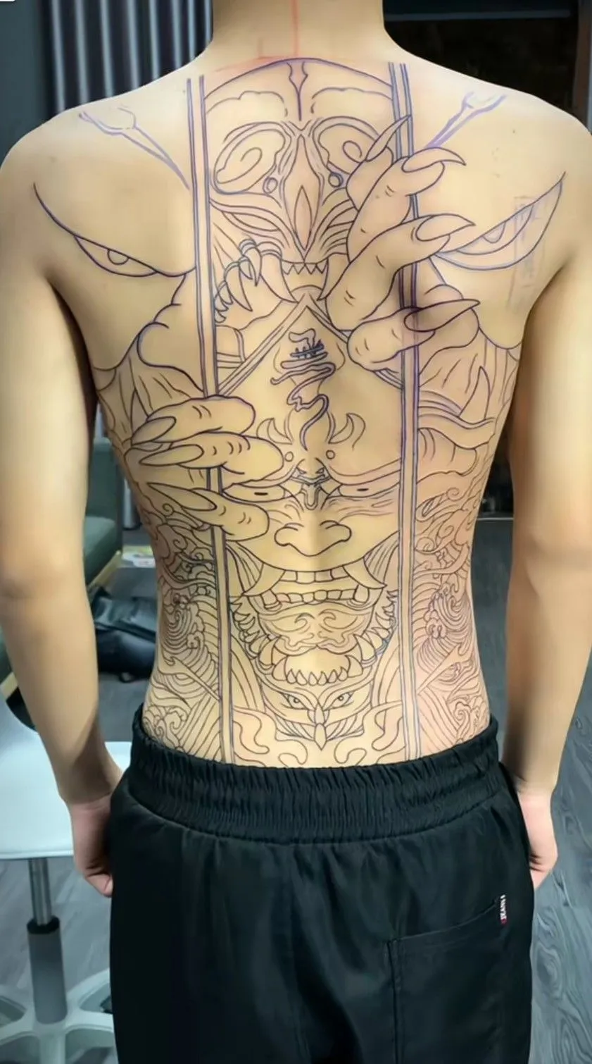 7+ Best Black And White Demon Face Tattoo Designs For 2026
