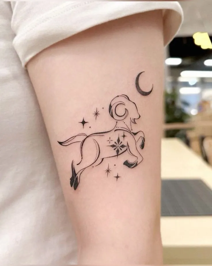 Capricorn Tattoo Ideas for females: The Beauty of Steadfastness and Refinement