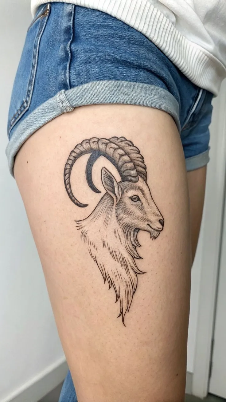 Capricorn Tattoo Ideas for females: The Beauty of Steadfastness and Refinement
